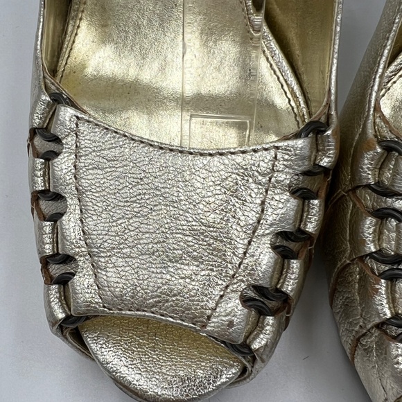 Gold Calvin Klein Heels with Metal Detailing 7.5 - Picture 2 of 12